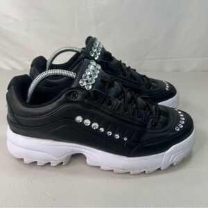 Avia Black Sequin Embellished Women's Shoe Size 11 #794